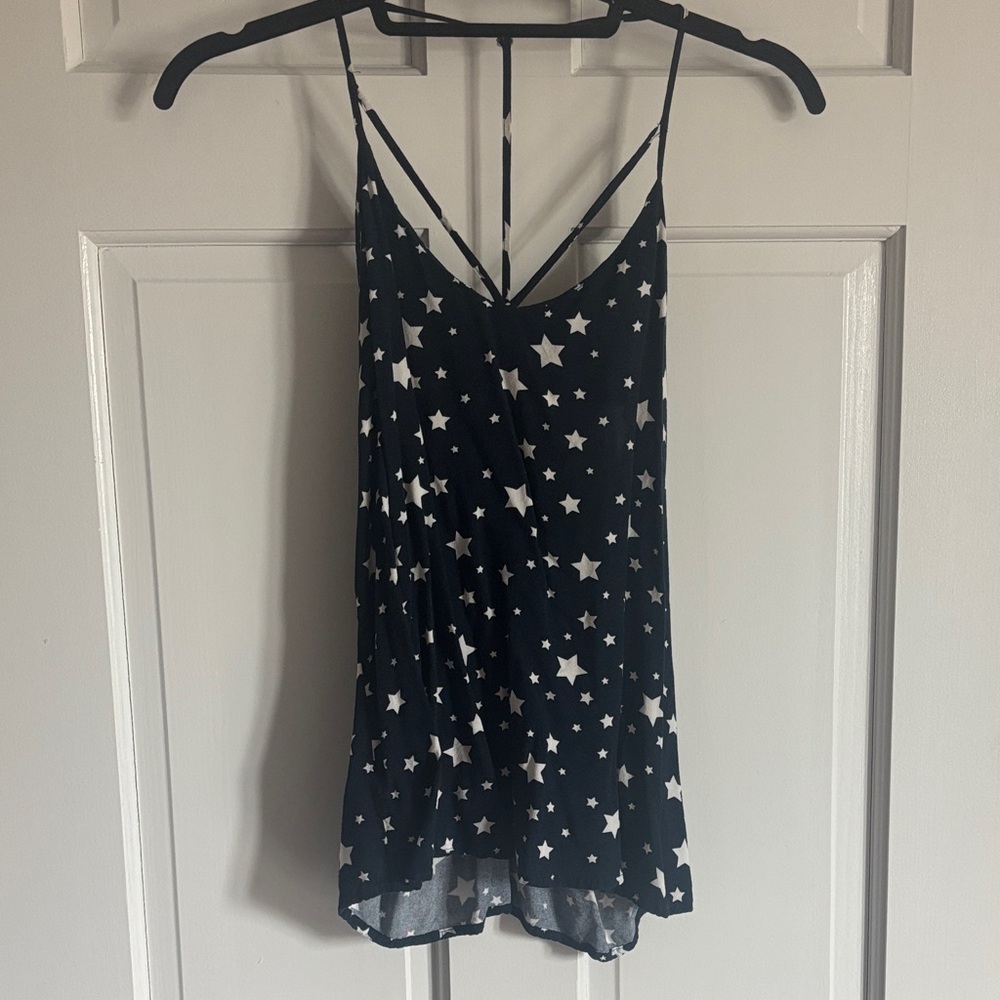 NOBO Navy Star Print Strappy Camisole size medium